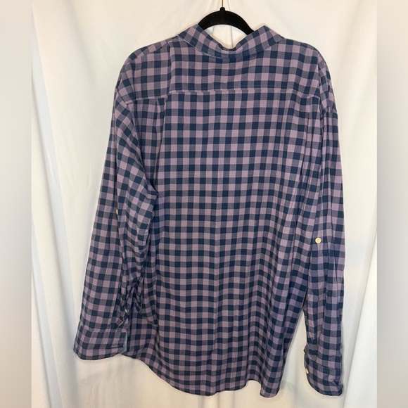 IZOD Men's Blue Checkered Shirt - Picture 2 of 3